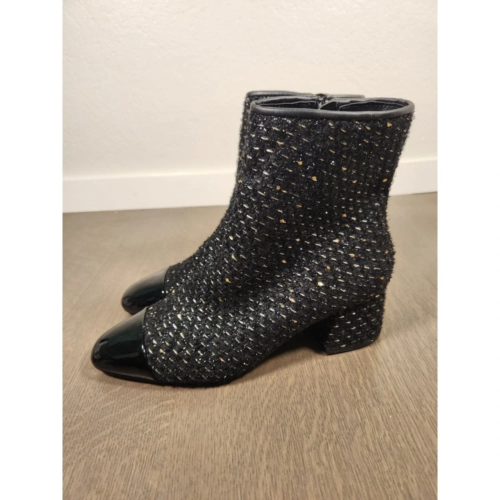 NEW Women $149 Steve Madden Eiffel Booties Women 9 BLACK MULTI Boots